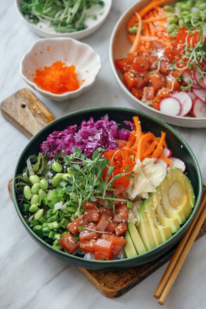 istock Salmon poke bowls 1200732757