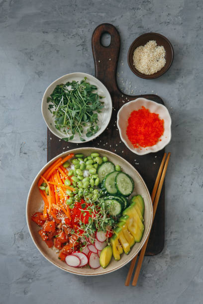istock Salmon poke bowls 1200732878