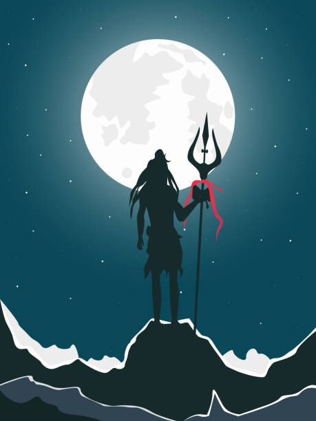 ilustraciones, imágenes clip art, dibujos animados e iconos de stock de hindú supremo dios señor shiva ilustración - shiva