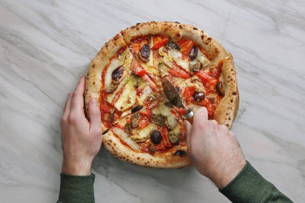 istock Homemade Artichoke and Olive Pizza 1200735046