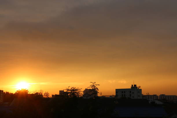 istock sunset view in city,romantic sky, nice background 1200738004