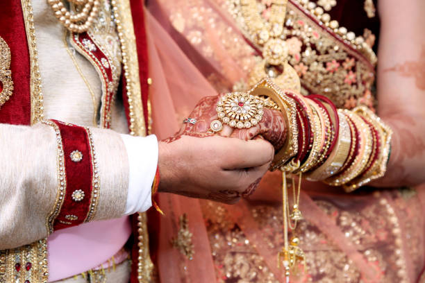 istock Bride & Groom Hand's Together in Indian Wedding 1200740166