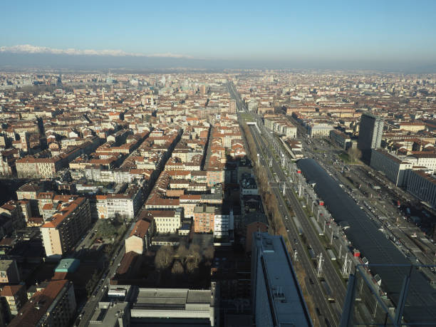 Aerial view of Turin