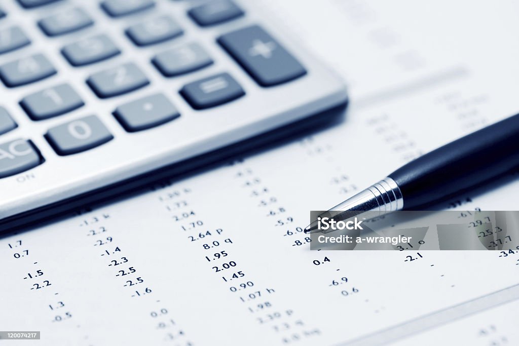 Buchhaltung - Lizenzfrei Finanzbericht Stock-Foto