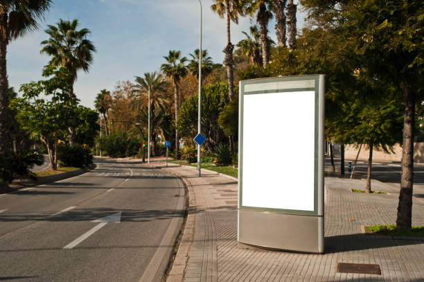 istock billboard in downtown city road with palm trees 1200743976