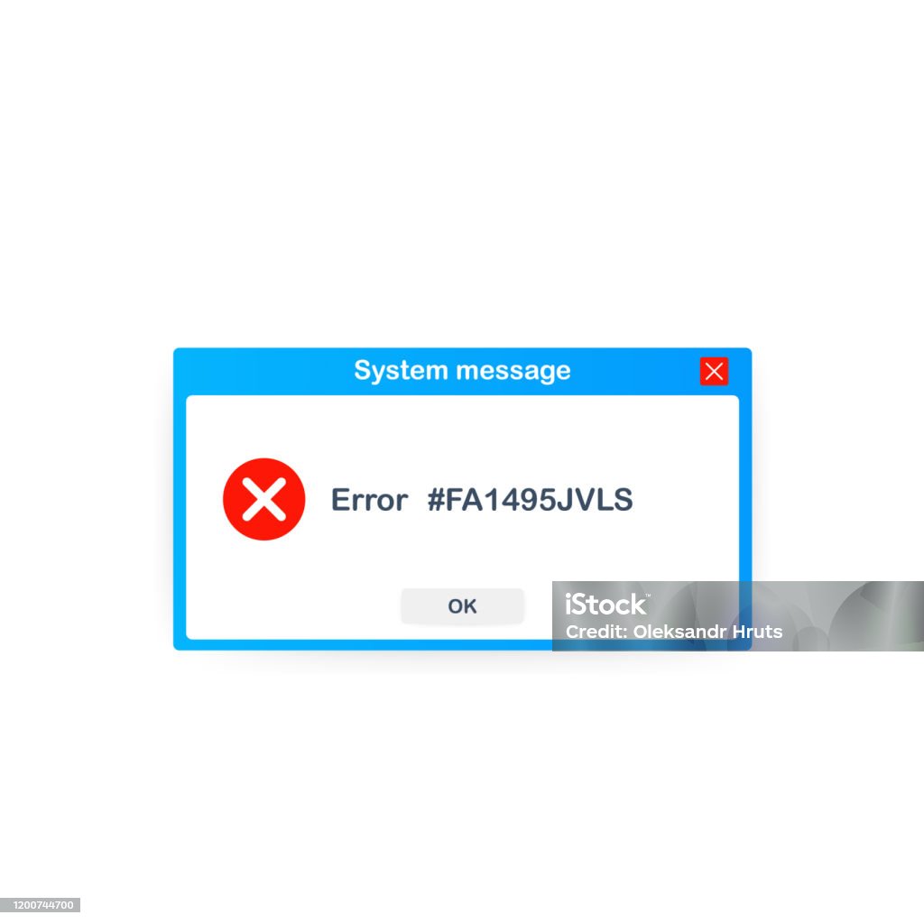 Vintage User Interface Critical Error Warning Message Vector Stock ...