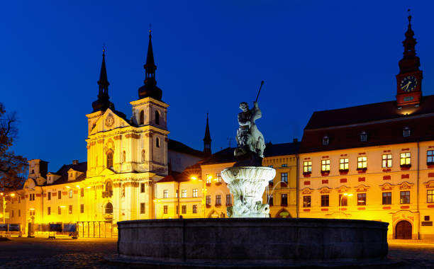 istock Night view of Jihlava, Czech Republic 1200745229