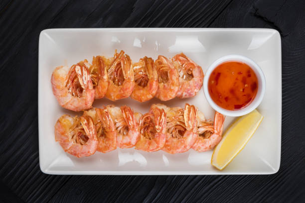 istock Fried tasty shrimps 1200749287