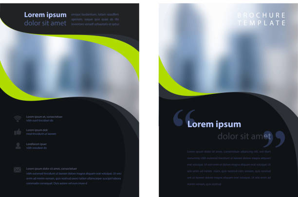 corporate brochure brochure template with provision for image business borders stock illustrations
