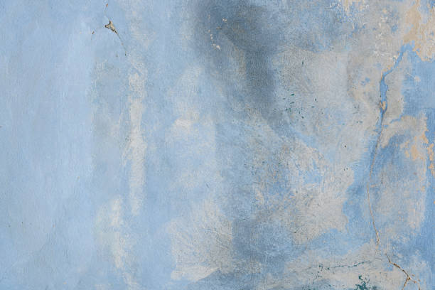 istock Aged blue street wall background. 1200754382