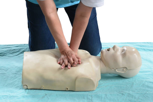 istock artificial ventilation ,giving patient CPR, Emergency,cpr procedure 1200755585