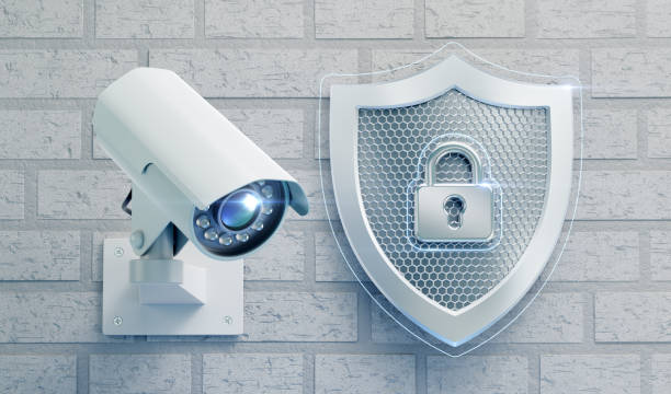безопасность видеонаблюдения - mounted guard стоковые фото и изображения