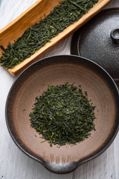 Gyokuro green tea stock photo