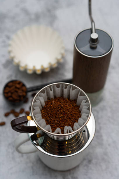 coffee brewing stock photo