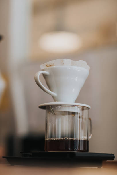 istock Drip coffee cup with equipment in coffee shop 1200760711