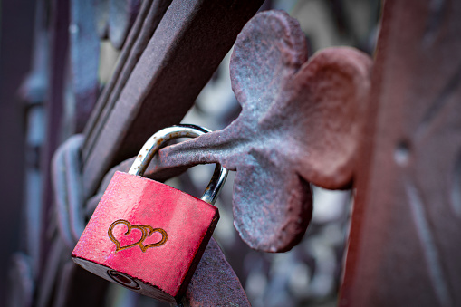love lock at the Hohenzollern Bridge in Cologne, Germany