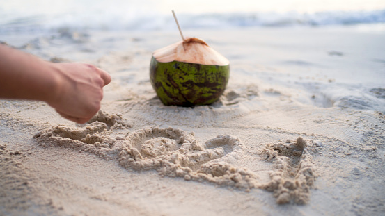 Coconut on the beach 2021