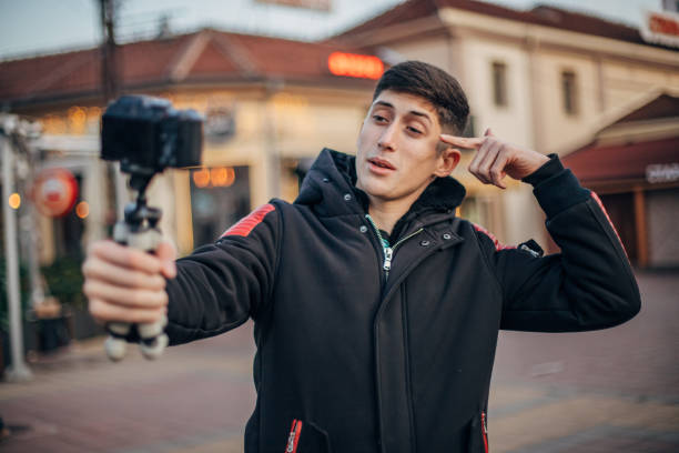 istock Teenager is vlogging 1200770793