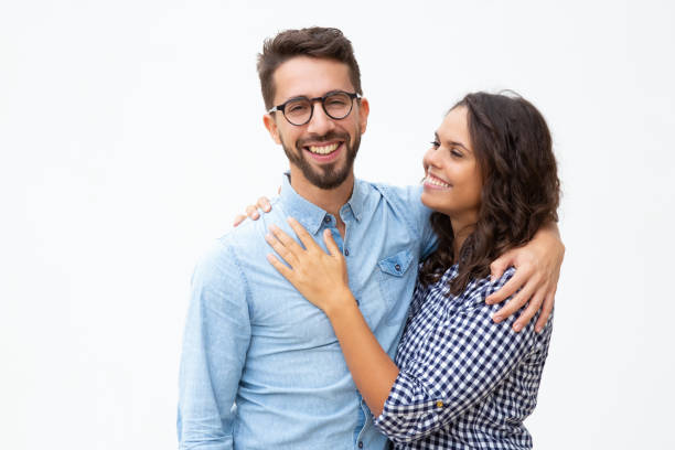 istock Happy young couple embracing 1200778838
