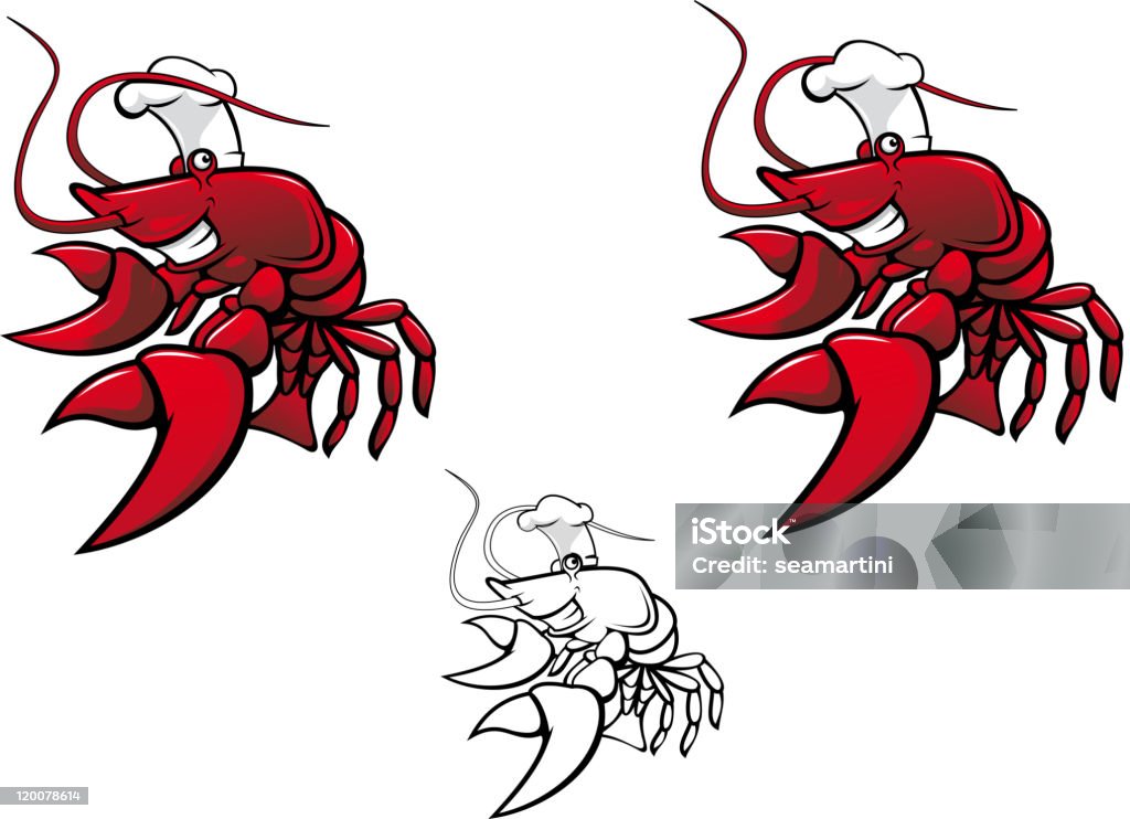 Camarón rojo de - arte vectorial de Cangrejo de río - Animal libre de derechos