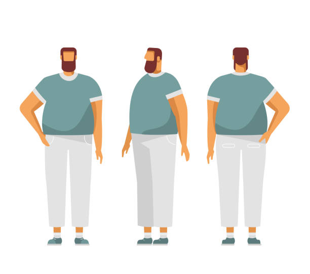 Collection Of Body Positions For Animation Male Fat Character Stock Illustration - Download Image Now - iStock Collection Of Body Positions For Animation Male Fat Character Stock Illustration - Download Image Now - iStock