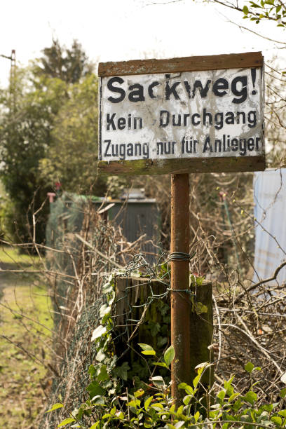 istock Funny sign: Sackweg! No passage. Access only for residents. 1200790239