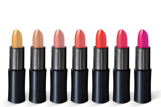 istock Group of colorful lipstick on white background 1200796784