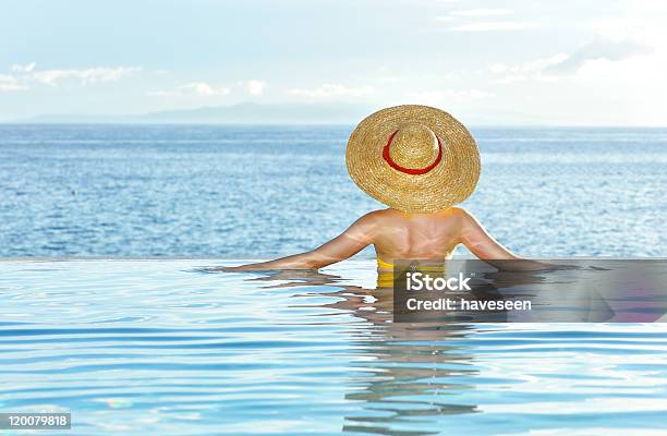 Kobieta Na Basenie - zdjęcia stockowe i więcej obrazów Basen - Basen, Bikini, Brzeg basenu