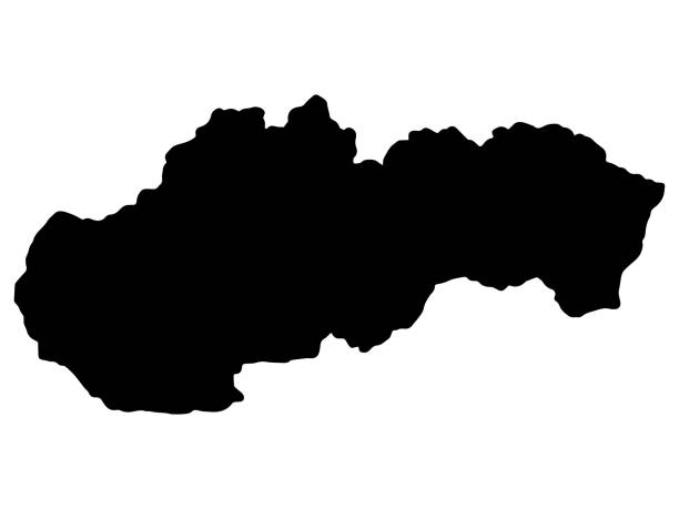 Slovakia Map Silhouette Vector illustration eps 10 Slovakia Map Black Silhouette Vector illustration eps 10. bratislava vector stock illustrations