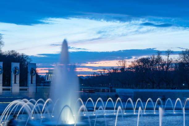 istock WWII Memorial at dusk in Washington DC,USA 1200799131