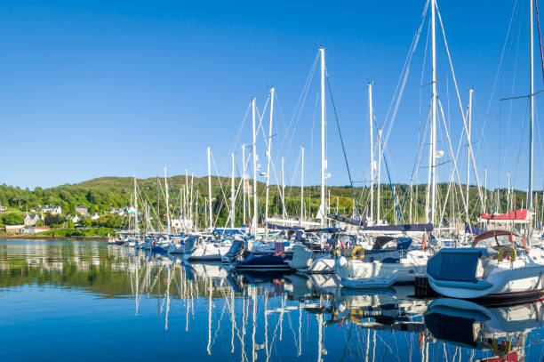 istock Sailing boats docked at Tarbert marina 1200799683