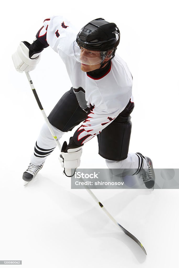 Gra ice hockey - Zbiór zdjęć royalty-free (Hokej na lodzie)