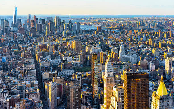 istock Aerial view on Downtown and Lower Manhattan NYC reflex 1200803177