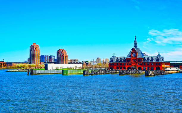 istock Central Railroad of New Jersey Terminal on Hudson Waterfront reflex 1200804740