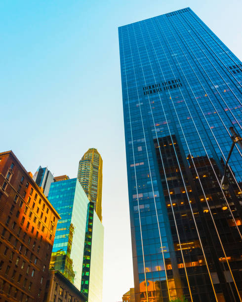 istock Bottomup view of Manhattan Skyscrapers NYC reflex 1200805945