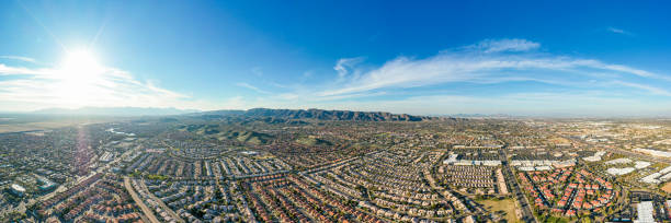 Desert Southwest Real Estate from Above Phoenix Area Aerial southwest homes from above chandler arizona stock pictures, royalty-free photos & images