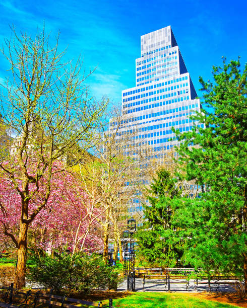 istock Trees Blooming in City Hall Park in Lower Manhattan 1200810207