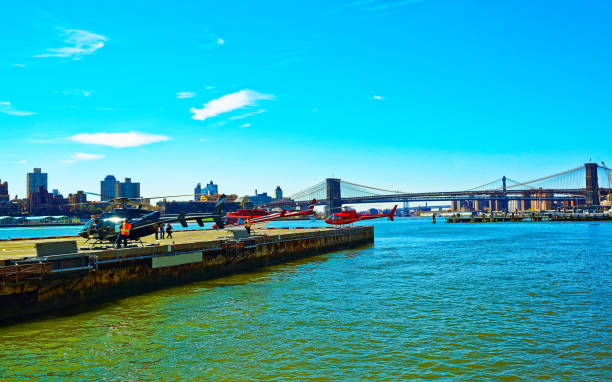 istock Helicopters on heliport in Pier 6 in Lower Manhattan reflex 1200811904