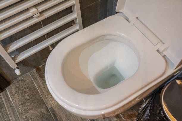 istock toilet in the restroom 1200815503