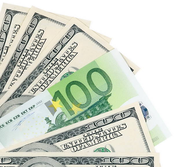 istock hand with dollar and euro on white 120081775
