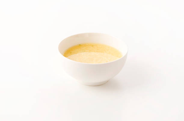 istock Sweet corn egg drop soup in white bowl 1200818623