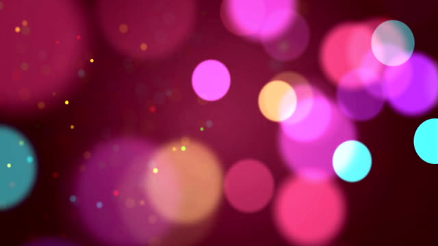 Seamless Multi-Colored Particles Bokeh Abstract, 4K Video Loop