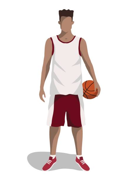 Basketball Player With The Ball In Uniform On Simple Background Darkskinned  Male Cartoon Character Play Basketball Team Sport Stock Illustration -  Download Image Now - iStock