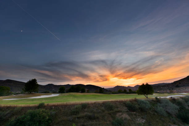 istock Landscape at sunset in Monforte del Cid. 1200829945