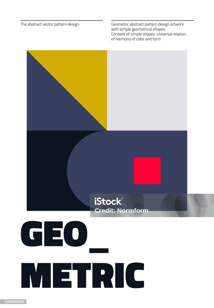 Basic Swiss Design Swiss Design Style Vector Poster Template Stock Illustration - Download ...