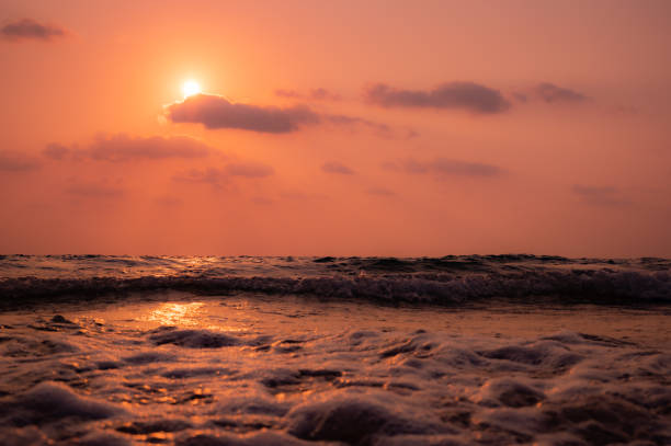 istock Beautiful sunset above sea. 1200835869