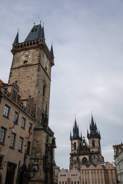 istock Prague Clocktower Town Hall and Cathedral - Beautiful Architecture 1200840885
