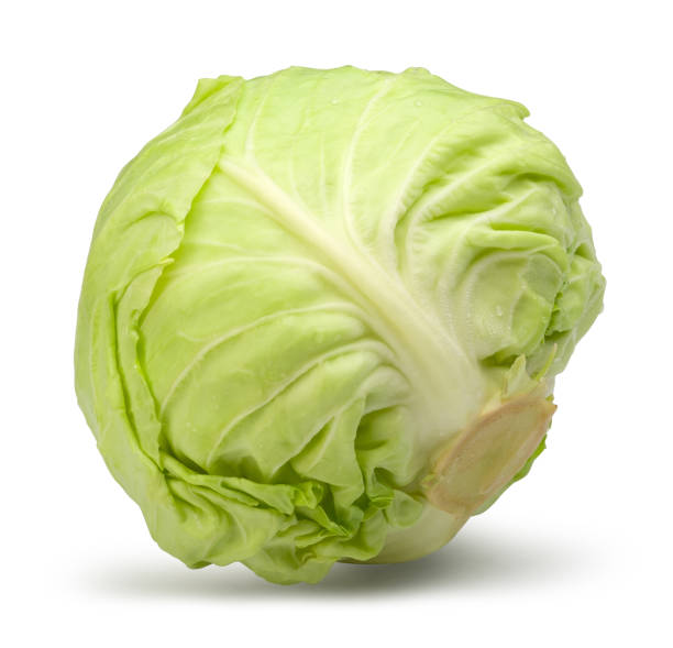 istock Fresh cabbage isolated on white with clipping path.