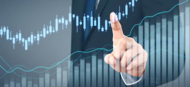 istock Businessman plan graph growth and increase of chart positive indicators 1200849527