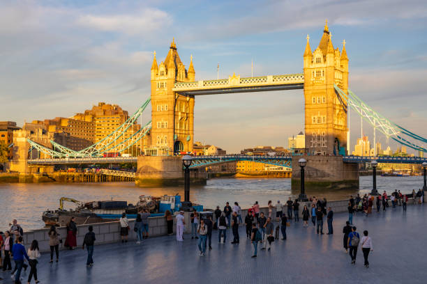 istock Crowd of People with Tower Bridge in London 1200849606